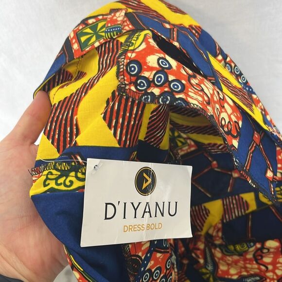 NWT D'IYANU Yellow & Blue Cotton Shorts Men's 36 - Picture 7 of 7